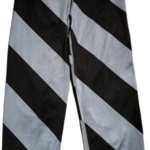 NIKE PRO DRI-FIT CORE CAPRI LEGGINGS DIAGONAL STRIPE BLACK GRAY WMS M ⭐️MINT⭐️